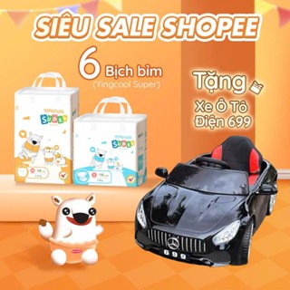 Bỉm Yingcool Super full size - combo mua 06 bịch Tặng 1 Xe Oto Điện 699 có điều khiển