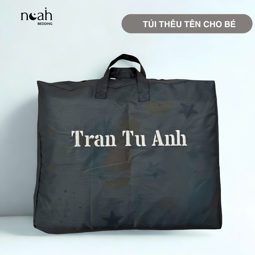 TÚI CANVAS THÊU TÊN ĐỰNG TÚI NGỦ CHO BÉ - NOAH BEDDING