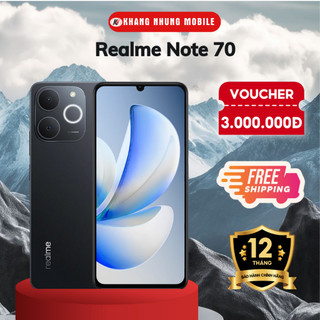  Điện thoại realme Note 70  màu Đen Đá Cuội|Vàng Tia Chớp - Khang Nhung Mobile 