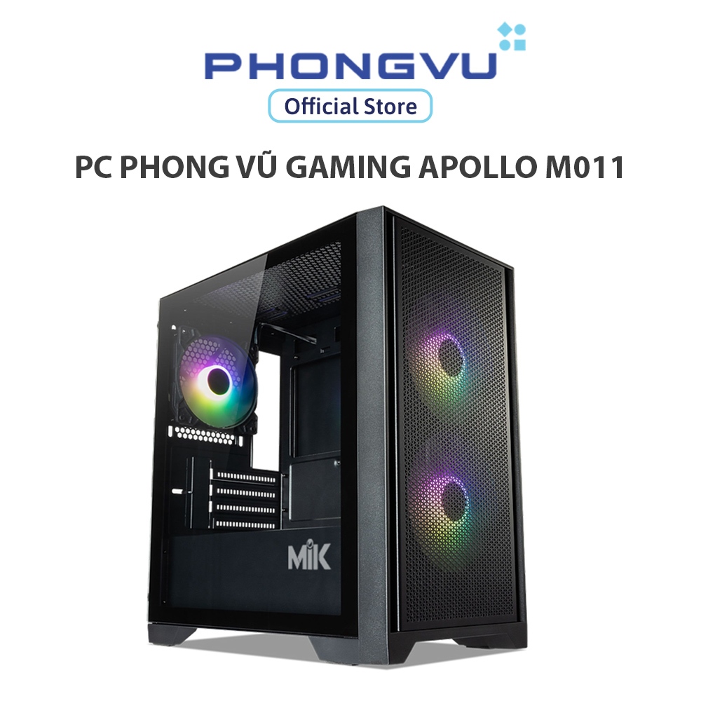 PC PV Gaming Apollo M011 (Intel Core i5-14400F/ GeForce RTX 5060/ 1 x 16GB/ 1TB SSD/ Free DOS) - Bảo hành 36 tháng