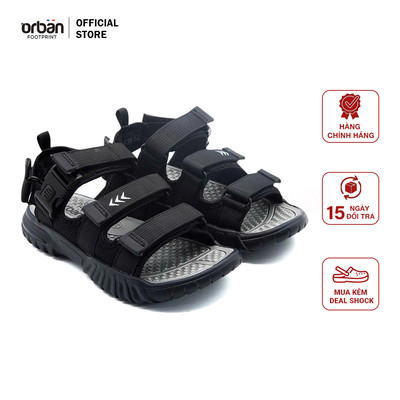 Sandal Kids SD2513 URBANFOOTPRINT 3 Quai Dán Màu Đen - Ghi