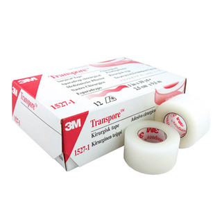 ✅ Băng keo trong plastic y tế 3M Transpore 1527-1 (HỘP 12 CUỘN)