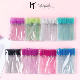  Chổi Chải Mi Túi 50 Cây Chổi Mascara Chuốt Mi Sau Nối Uốn Mi Dụng Cụ Nối Mi Thúy Hà 