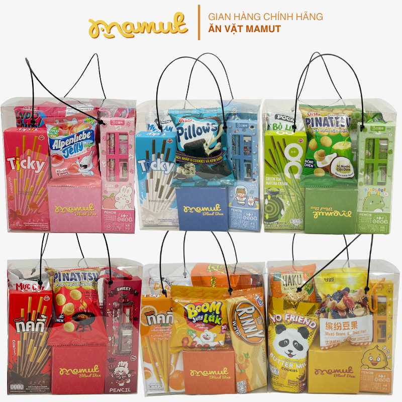 Hộp Quà Đồ Ăn Vặt Bánh Kẹo- Set Quà Bánh Kẹo Tặng Người Yêu, Quà Sinh Nhật, Quà Kỷ Niệm, Lễ Tết