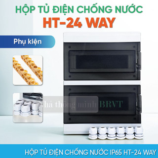 Hộp tủ điện chống nước IP65  SHT-24 WAY nhựa cao cấp ABS chống chịu va đập và thời tiết khắc nghiệt, đầy đủ phụ kiện