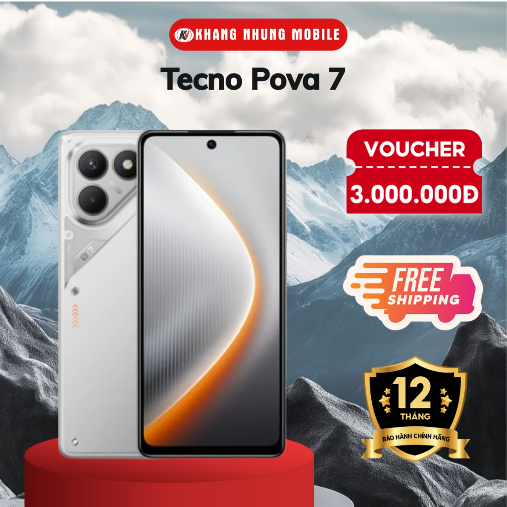 Điện thoại Tecno Pova 7 8/128GB-Nguyên Seal- Chính hãng - Khang Nhung Mobile