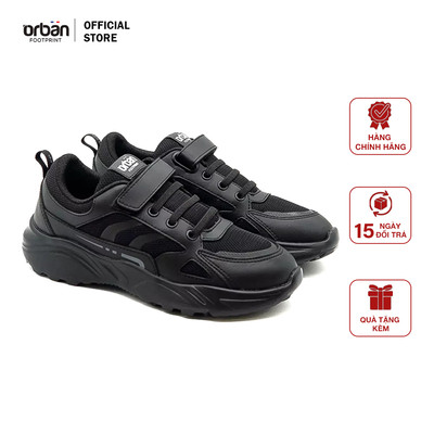 Giày Thể Thao Kids URBAN FOOTPRINT Quai Dán TB2414 3 Màu Đen-Trắng-Hồng