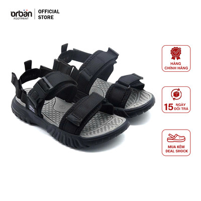 Sandal Kids SD2512 URBANFOOTPRINT 2 Quai Dán 2 Màu Đen - Ghi