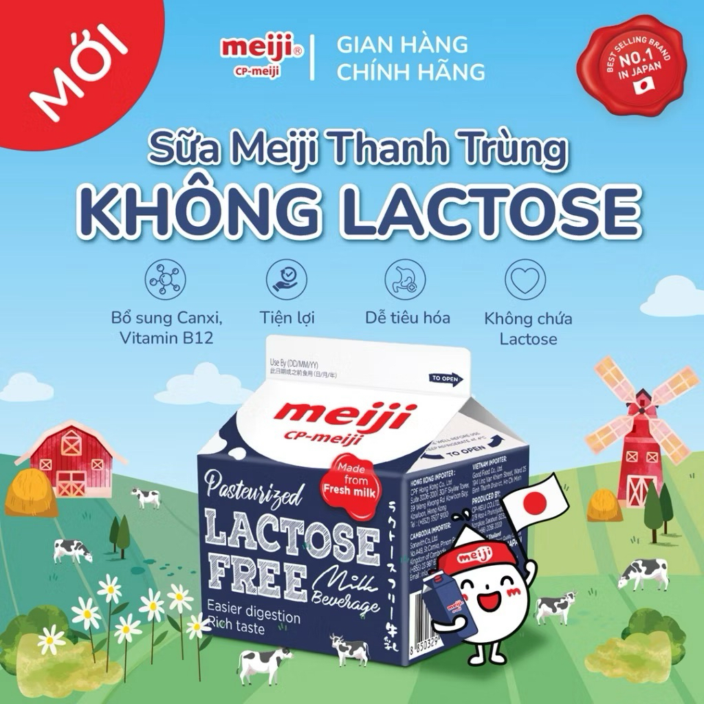 Set 3 Hộp Bé - Sữa Meiji Lactose Free Mini 200Ml