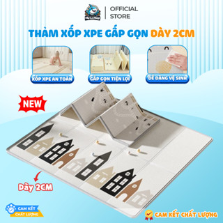   NEW  Thảm Xốp XPE GẤP GỌN Tiện Lợi Dày 2CM Thảm Cho Bé 2 Mặt Êm Ái Chống Trơn Trượt An Toàn Cho Bé Tập Bò Tập Đi 