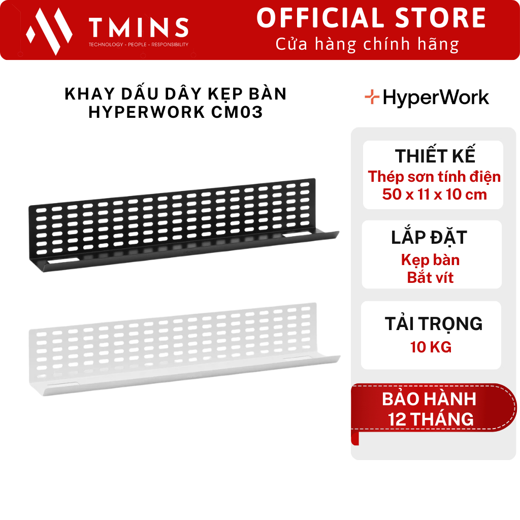Khay dấu dây kẹp bàn HyperWork CM03