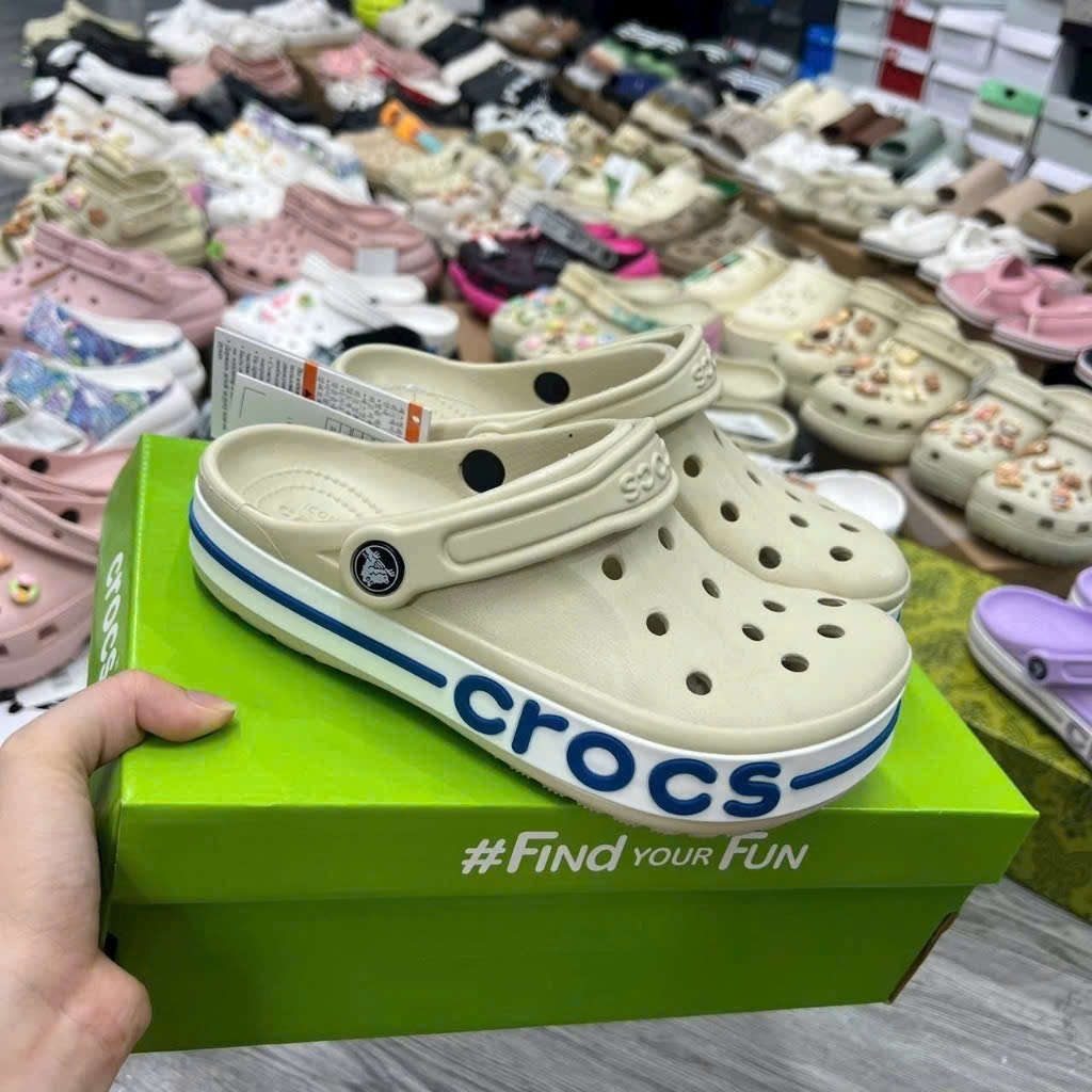 Dép Cross Baya Band Clog Nam Nữ Viền Màu "Tặng Kèm 8 Chram Size Nữ Ngẫu Nhiên" , Dép Sục  SIÊU HOT, Màu Sắc Đa Dạng