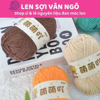  Len Nhung Gấu MengMeng  cuộn 50gr   26303  