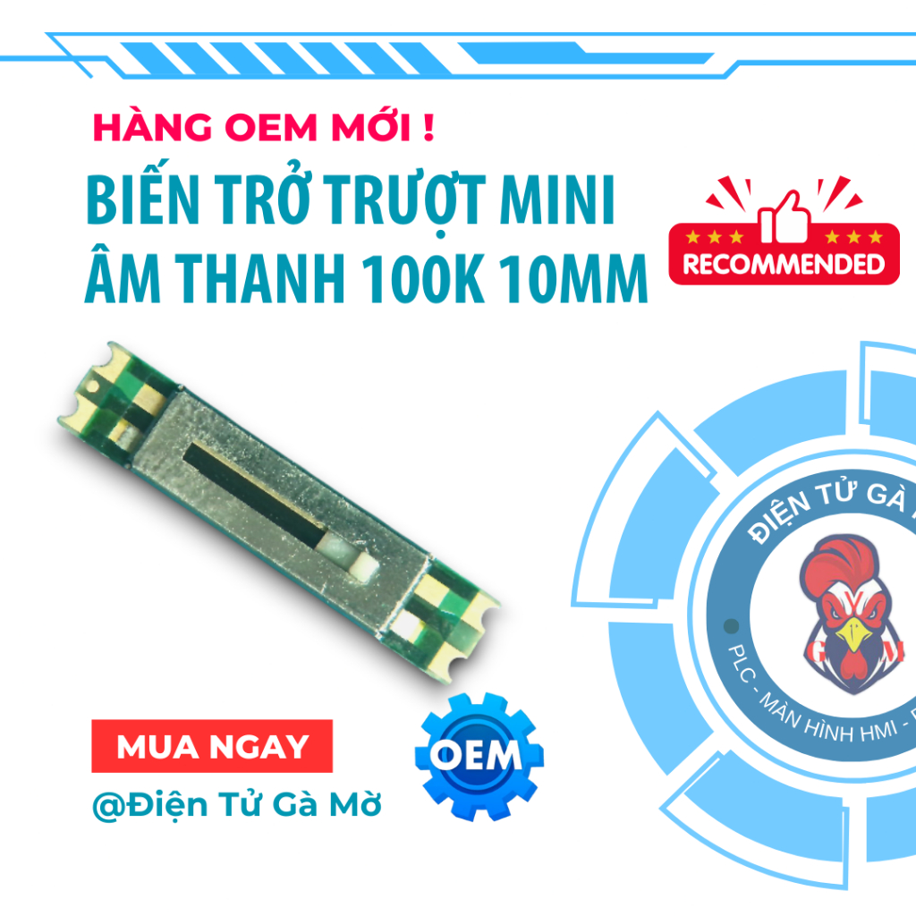 [1 CÁI] Biến Trở Trượt Âm Thanh Mini Micro Cầm Tay 100K Trượt Dài 10MM, Hàng OEM Mới