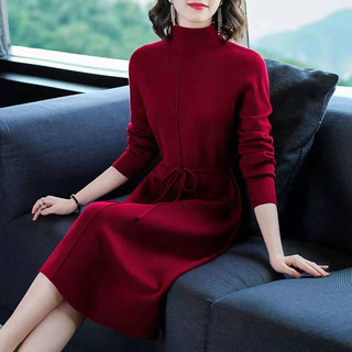 Đầm Len Dệt Kim Thắt Eo Thời Trang AL22