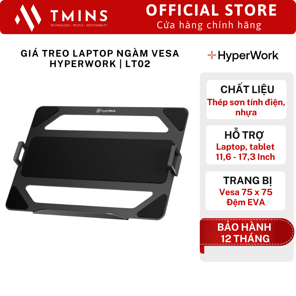 Giá treo laptop ngàm Vesa HyperWork | LT02/ LT03