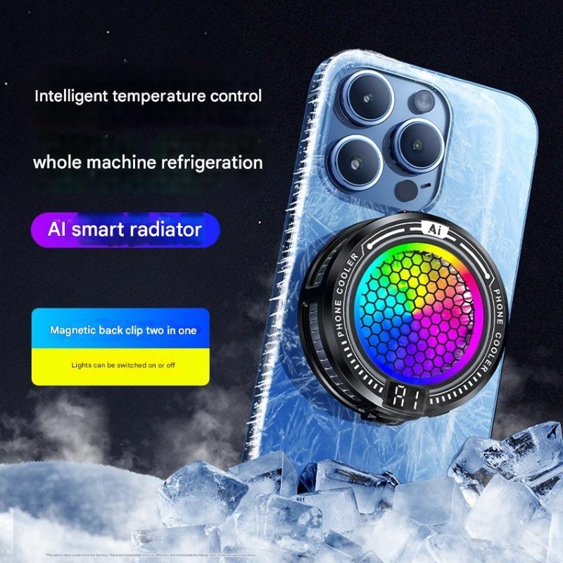 Tản nhiệt sò lạnh thông minh Led RGB TL10 Ai Gaming siêu mát cho điện thoại | BigBuy360 - bigbuy360.vn