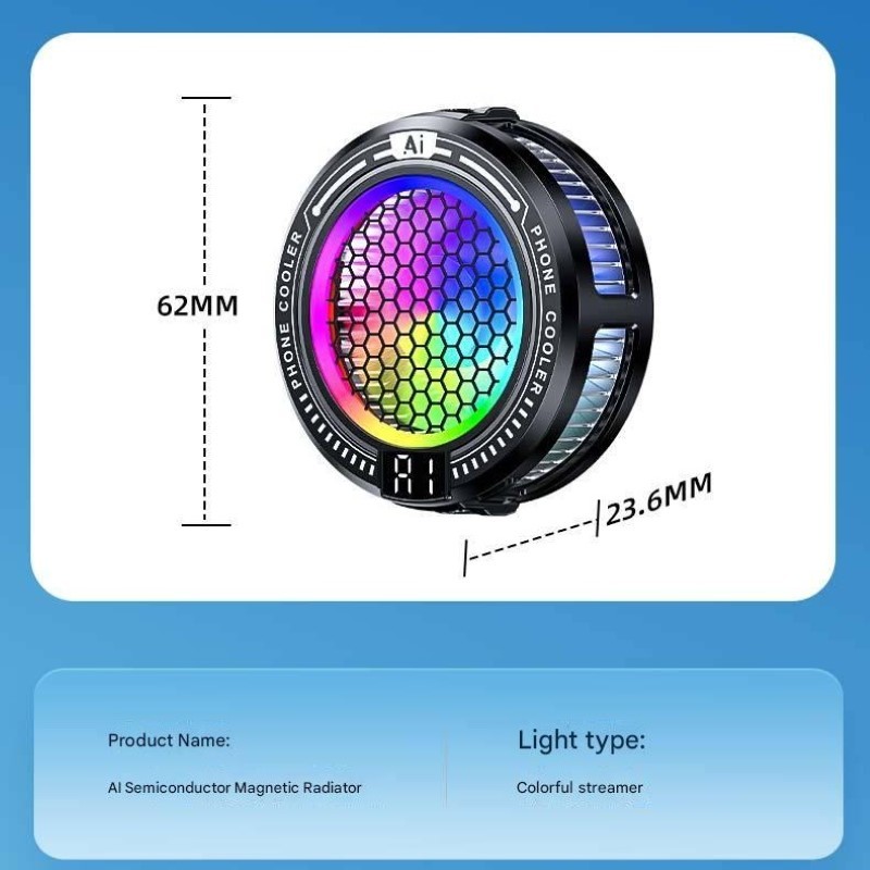 Tản nhiệt sò lạnh thông minh Led RGB TL10 Ai Gaming siêu mát cho điện thoại | BigBuy360 - bigbuy360.vn