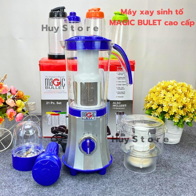 Máy Xay Đa Năng MAGIC BULLET 21 Cải Tiến chuẩn cao cấp,Máy Xay Sinh Tố Hoa Quả Thực Phẩm MAGIC BULLE