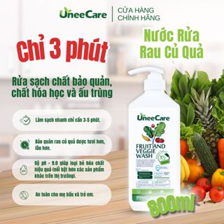  Nước Rửa Rau Củ Quả UneeCare 800ml - Làm Sạch Bụi Bẩn Vi Khuẩn Và Hóa Chất Tồn Dư Trên Rau Quả 