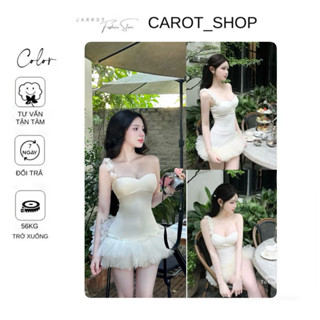   XẢ ĐEN  VHT12   BIGSIZE+ KÈM QUẦN+ MANG 2 KIỂU  “ BODY XOÈ “ Váy ôm body tùng xoè dáng ôm có mút by CarrotShop 
