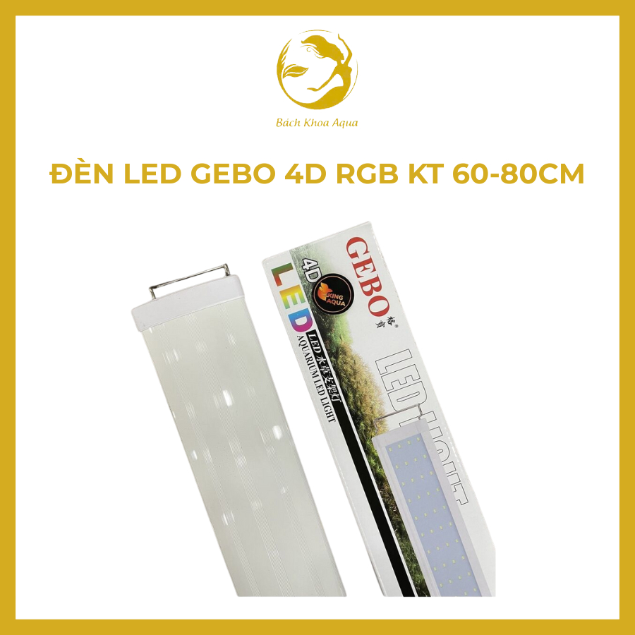 Đèn led máng Gebo 4D RGB kích thước 60-80cm cho bể thủy sinh lớn
