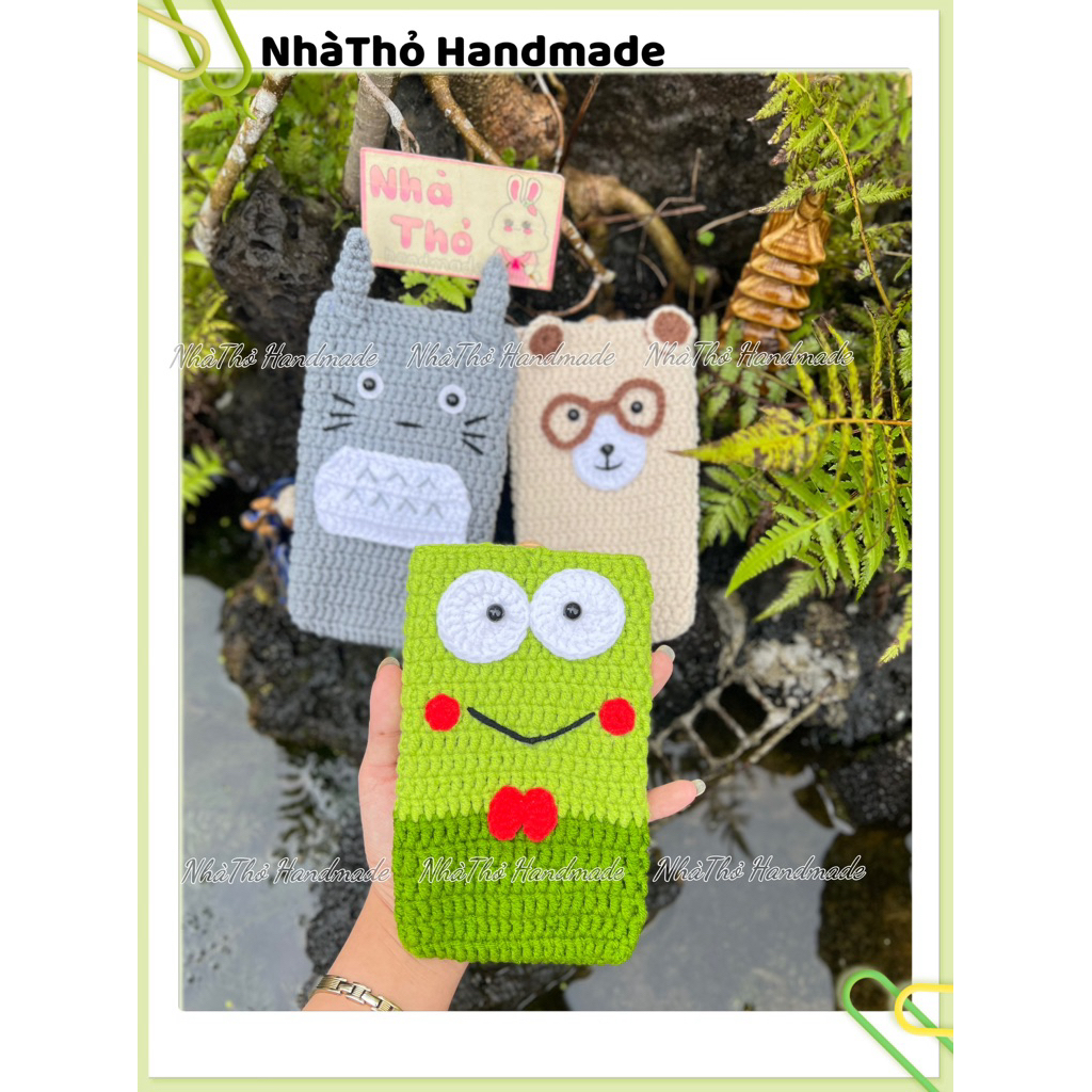 [ Handmade ] Túi đựng điện thoại bằng len