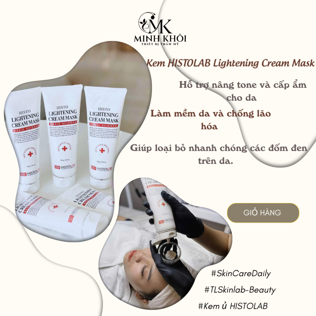 [Hàng Cty] Combo HISTOLAB Kem Ủ Trắng + Vitamin C 47% - MINH KHÔI