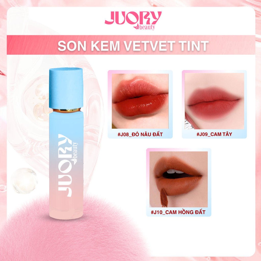 [Top Value] Son Kem Vetvet Tint - Juory Beauty - 5g - mỹ phẩm son môi thời trang - Cosmetic Nữ