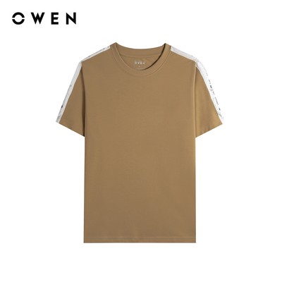 Owen - Áo T-shirt Relaxfit TSN243844 màu Nâu chất liệu CVC Spandex