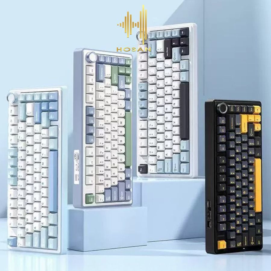 Bàn Phím Cơ HOSAN AULA F75 Kết Nối 3 Chế Độ Và Trang Bị Núm Xoay Tiện Lợi | BigBuy360 - bigbuy360.vn