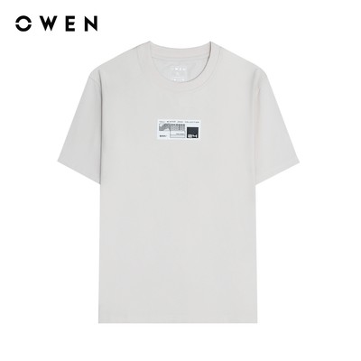 Owen - Áo T-shirt Relaxfit TSN243845 màu Be chất liệu CVC Spandex