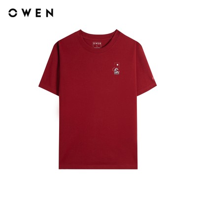 Owen - Áo T-shirt Relaxfit TSN243843 màu Đỏ chất liệu CVC Spandex
