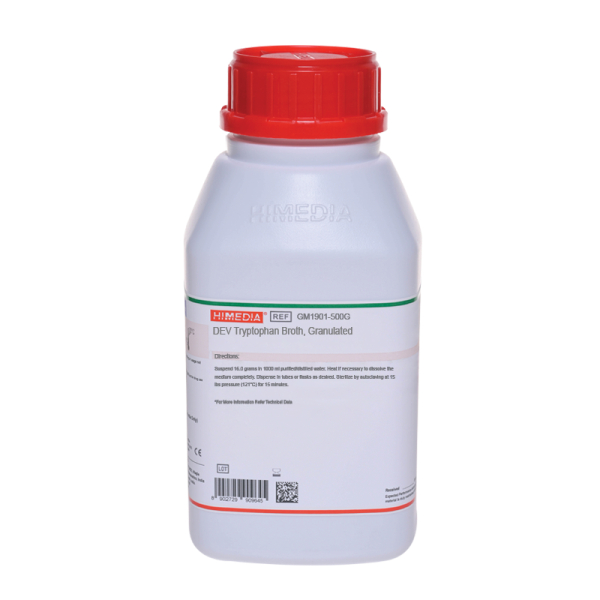 DEV Tryptophan Broth /tryptone water/ tryptone broth - GM1901 - 500G - Himedia test phát hiện indole
