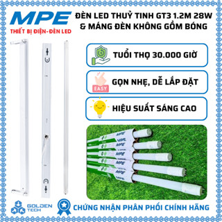 (Ship Hỏa tốc SG) Bóng Đèn LED Tuýp 1m2 28W MPE Ánh sáng trắng bóng Tube Thuỷ tinh