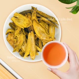 Đại hoàng khô 100g, thái phiến, vàng đẹp, thơm, sạch - Lãn Ông