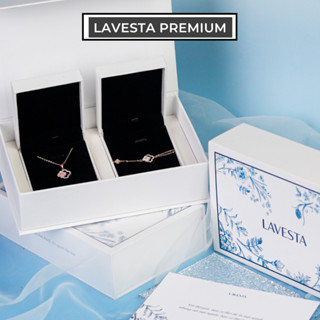 Set quà tặng trang sức dây chuyền và lắc tay bạc mạ vàng hồng 18K cao cấp LAVESTA LAV118 Dorothy
