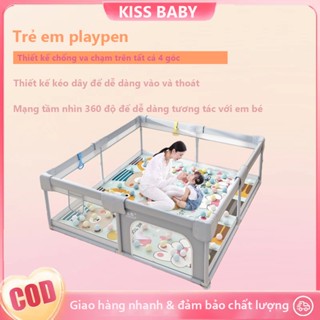 KISS BABY Chuồng chơi an toàn cho trẻ em sân chơi trong nhà hoạt động ngoài trời chuồng chơi gấp gọn