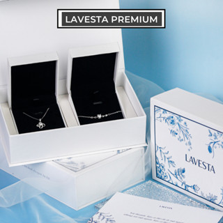 Set quà tặng trang sức dây chuyền và lắc tay bạc xi bạch kim cao cấp LAVESTA KC118 Sarah