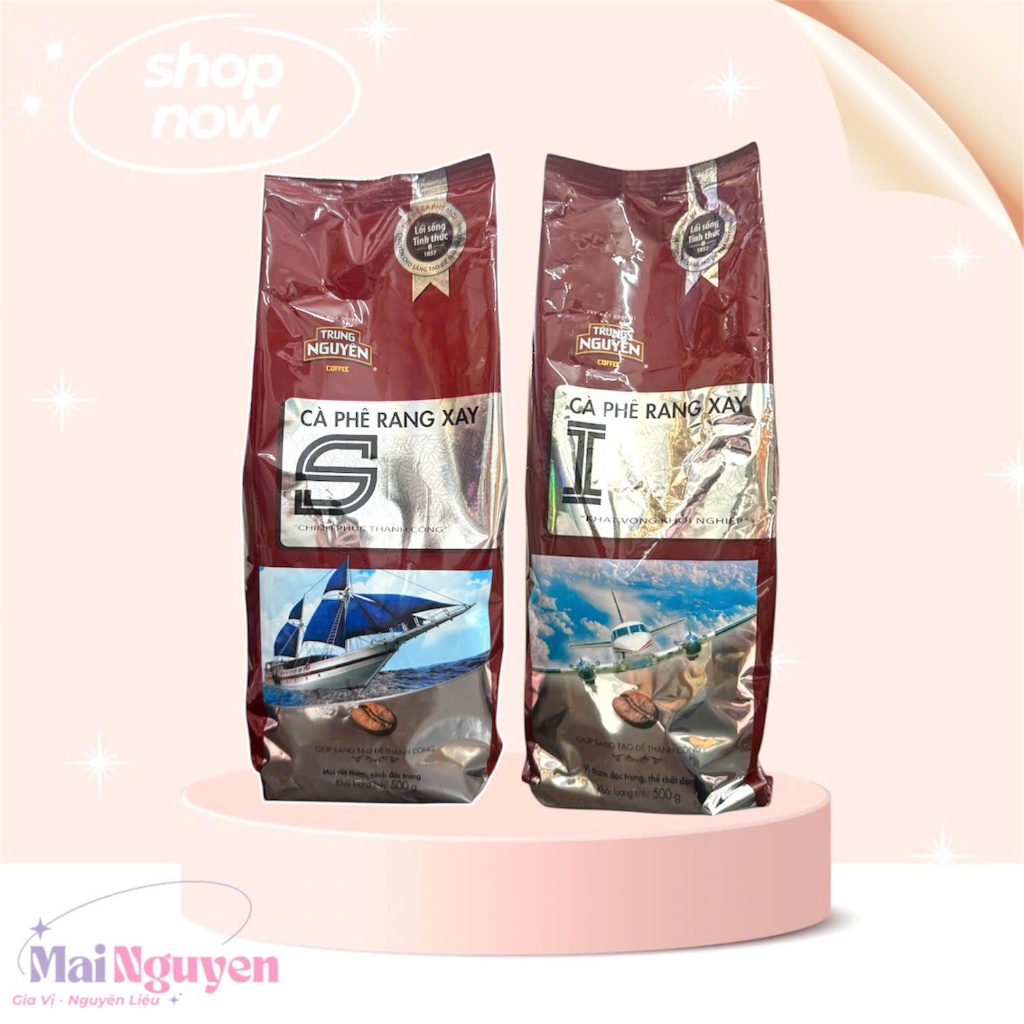Cà Phê Trung Nguyên Chữ I & Cà Phê Trung Nguyên Chữ S - Gói 500g