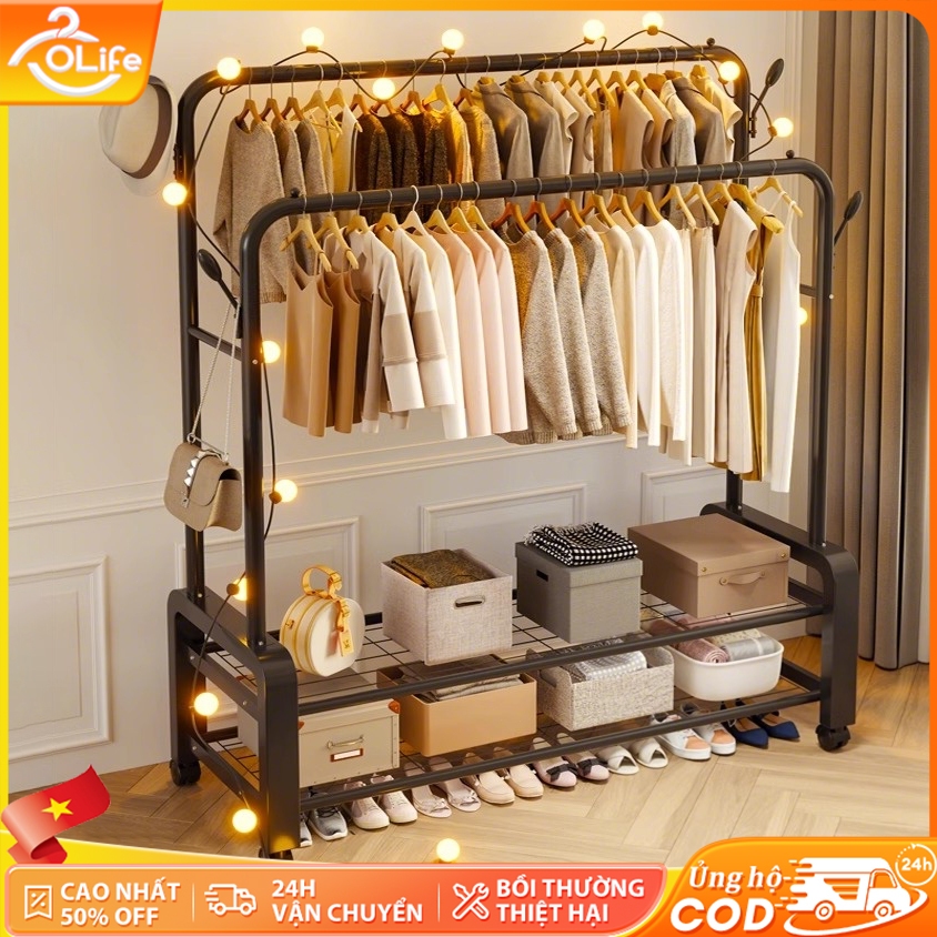 𝐎𝐥𝐢𝐟𝐞 Kệ Treo Quần Áo Đa Năng Thanh Treo Quần Áo Cao Cấp Thép Cac Bon Sắc Sào Phơi Cao Cấp