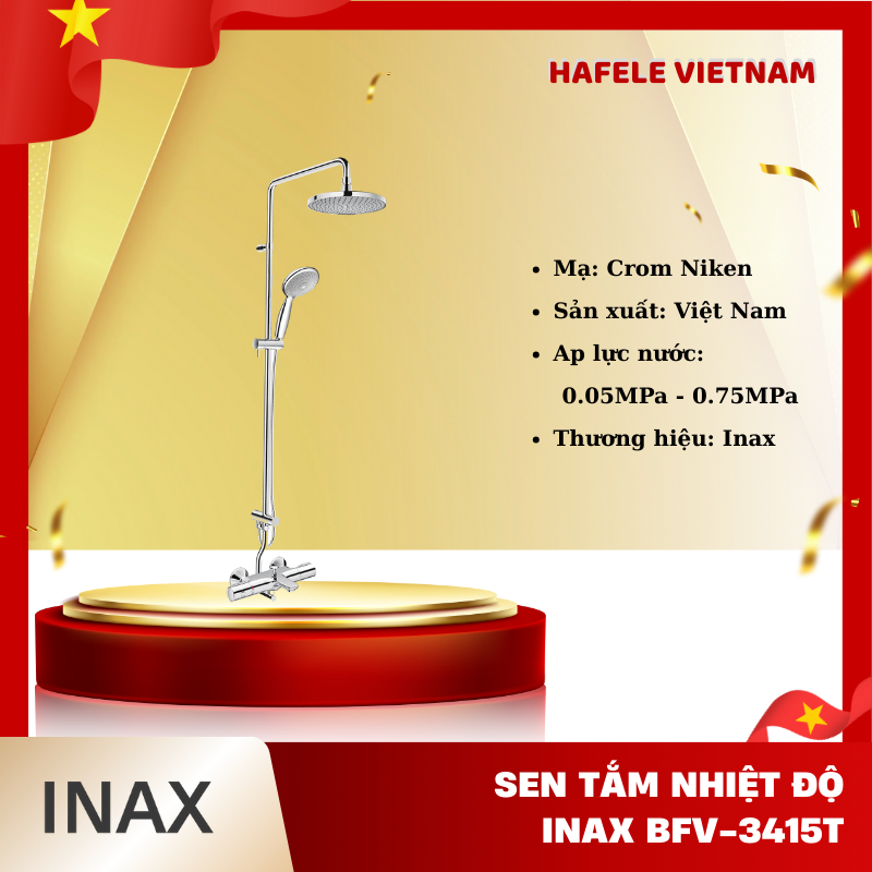 Bộ Sen Tắm Cây Nhiệt Độ INAX BFV-3415T/ 7C/ 8C/ 9C , Bảo Hành 2 Năm, Xuất Xứ Việt Nam – FEM