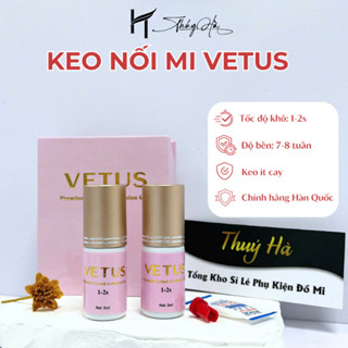  Keo Nối Mi Siêu Bền VETUS Chính Hãng Siêu Ít Cay - Hộp 6ml  Set 2 Chai 3ml  Dụng Cụ Nối Mi Thúy Hà 