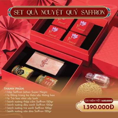 Hộp quà trung thu 2026 Thiết kế 2 tầng độc lạ sang trọng và bí ẩn thuộc thương hiệu Saffron Việt Nam