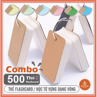 [COMBO 500 THẺ] Flashcard - Flashcard Tiếng Anh Thẻ Học Từ Vựng Ngoại Ngữ Tiếng Anh, Nhật, Hàn.. Siêu Dày Đủ Màu 4*7