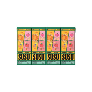 1 lốc Nước ép nguyên quả & rau củ Vinamilk Susu - Đào Táo Bí đỏ - 180ml