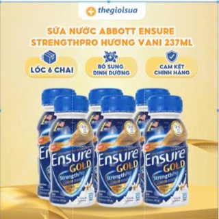 Sữa nước Ensure Gold Abbott hương vani bổ sung dinh dưỡng chai 237ml - Lốc 6 chai
