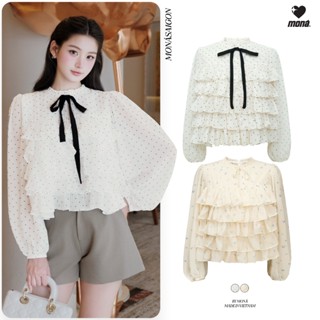 Áo babydoll MONÁ nhúng bèo nhiều tầng chất vonl mềm mại nhẹ nhàng nàng thơ - MUSE TOP