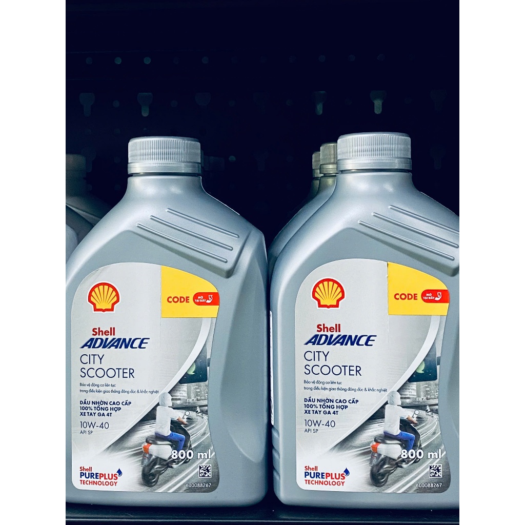 Nhớt Shell ADVANCE CITY Scooter Xe tay ga 10W40 800ml - Chính Hãng - Giá Tốt
