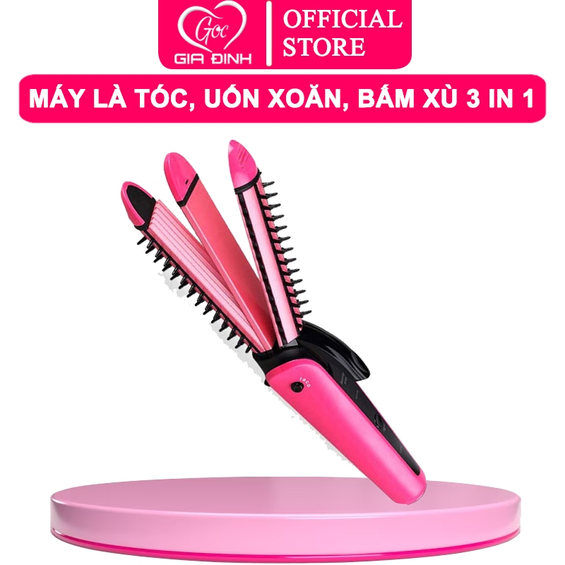 Máy là tóc, uốn xoăn, bấm xù 3 in 1 NOVA 8890